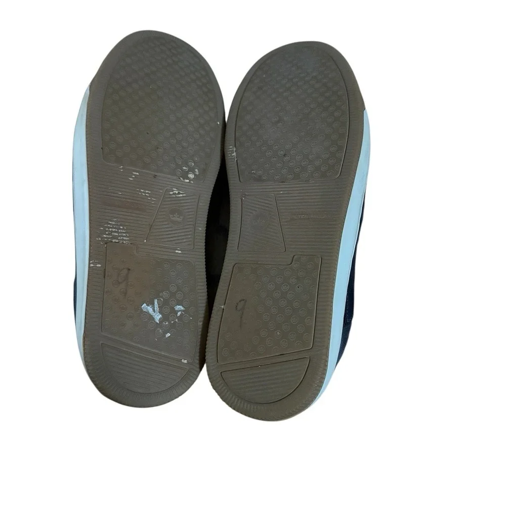 Peter Millar Vantage Suede‎ Sneakers Mens 9.5 Navy Blue Lace Up Retro
